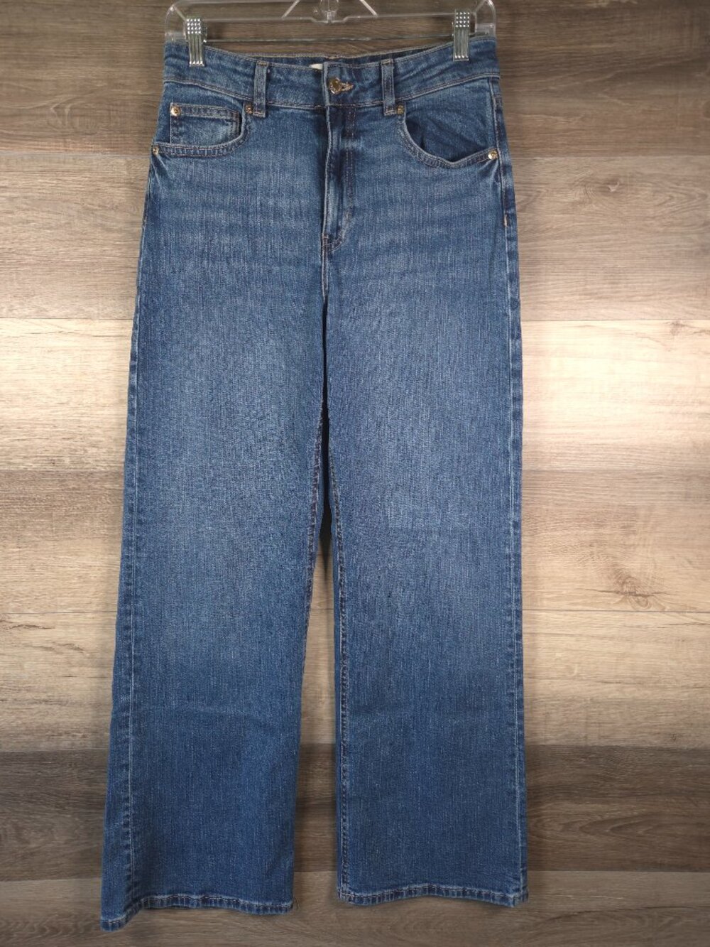 H&M Straight Leg Jeans Women's US 6 Medium Wash High Rise Denim